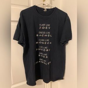 🎉Host Pick🎉 FRIENDS Black T-Shirt Joey Rachel Monica Phoebe Ross Chandler